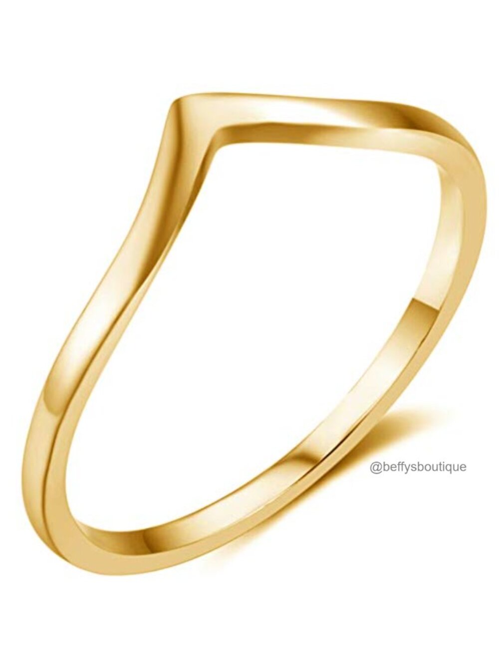 Stainless Steel Chevron Pointed Statement Ring Comfort Fit